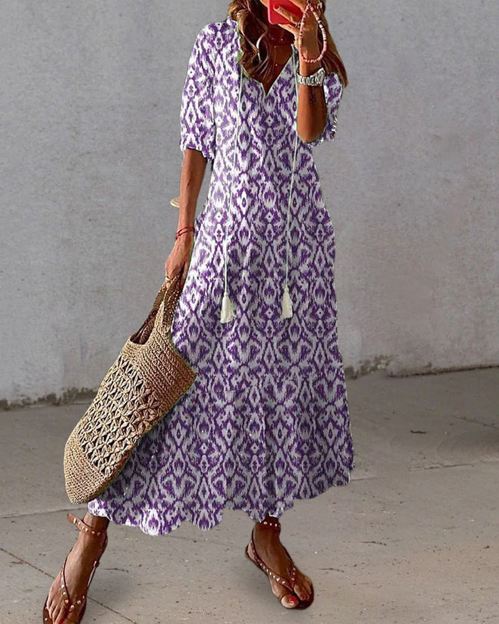 Dianna™ - Chic Boho Dress with Flattering Tummy Coverage