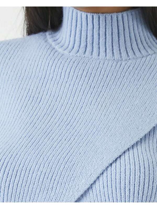 Elena - Luxe Blauwe Turtleneck Trui