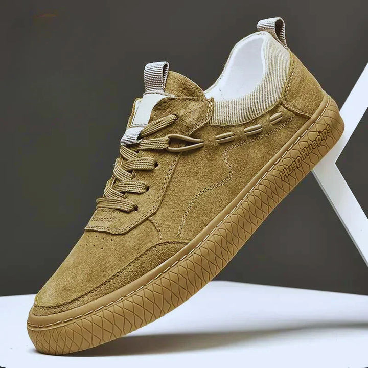 Casual suede sneakers with textured sole