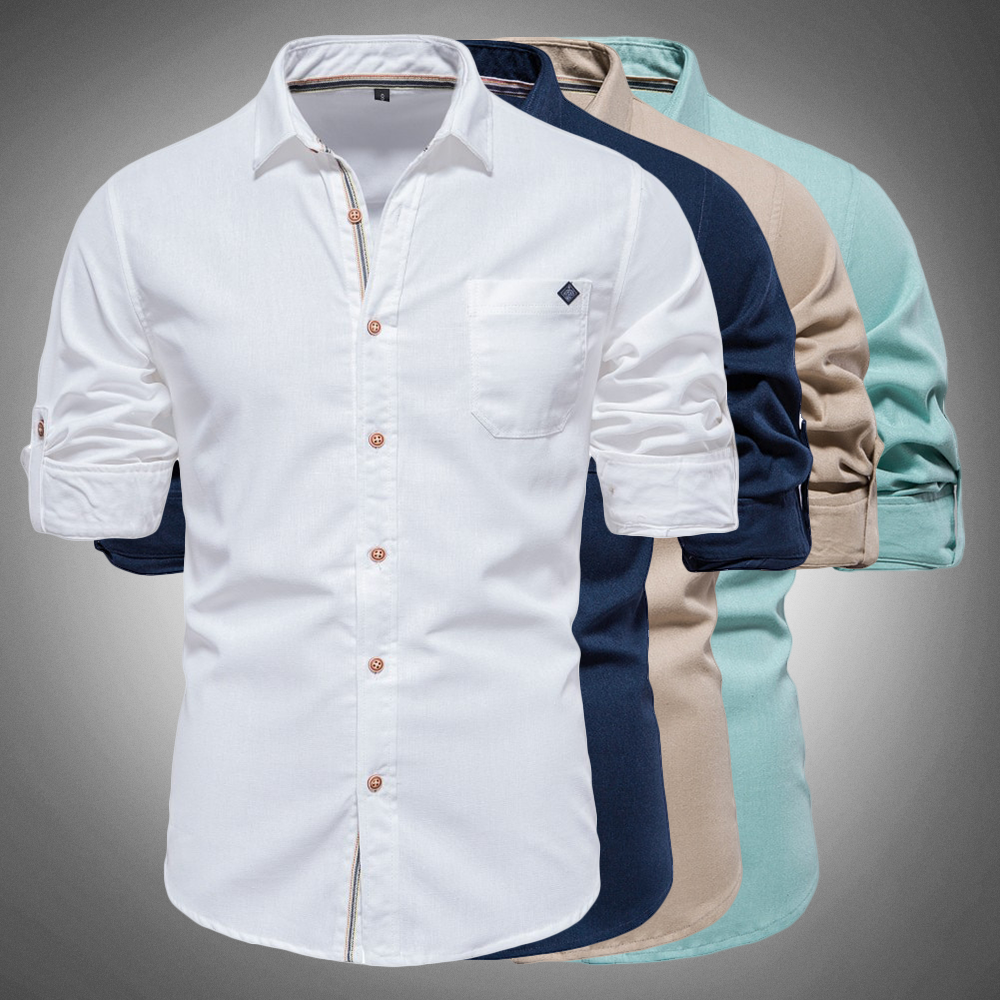 Stylish Men's Button-Up Shirt for Effortless Elegance