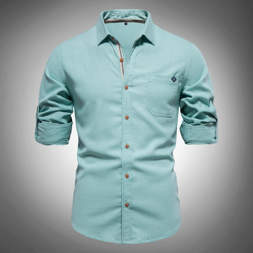 Stylish Men's Button-Up Shirt for Effortless Elegance