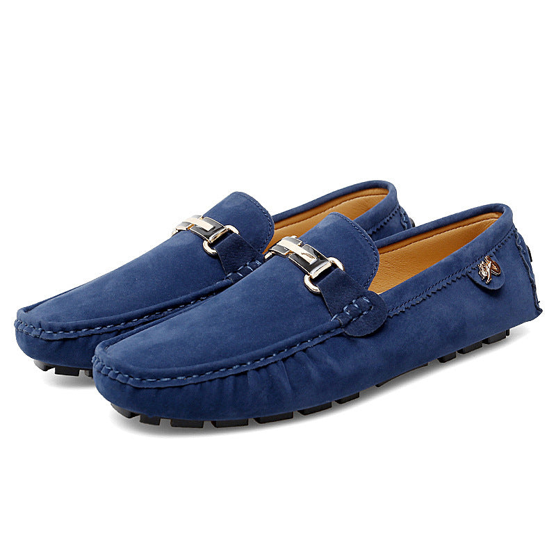 Elegant leather loafer moccasins