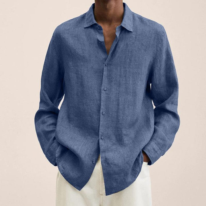 Stylish Men’s Long-Sleeved Linen Shirts for Effortless Comfort