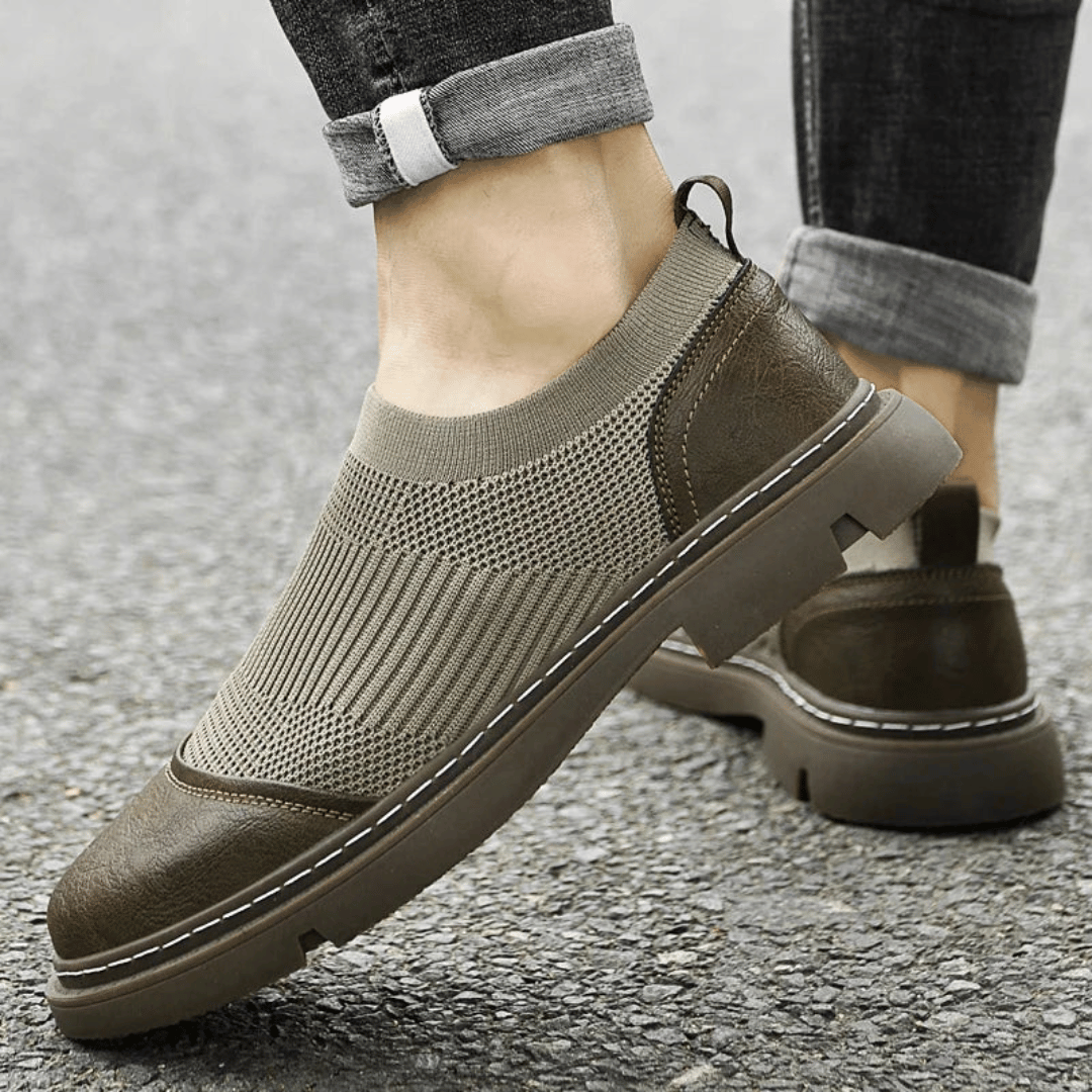 Comfortable slip-on loafers with mesh