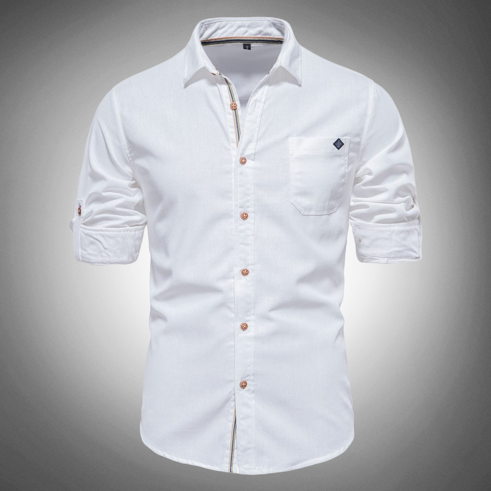 Stylish Men's Button-Up Shirt for Effortless Elegance