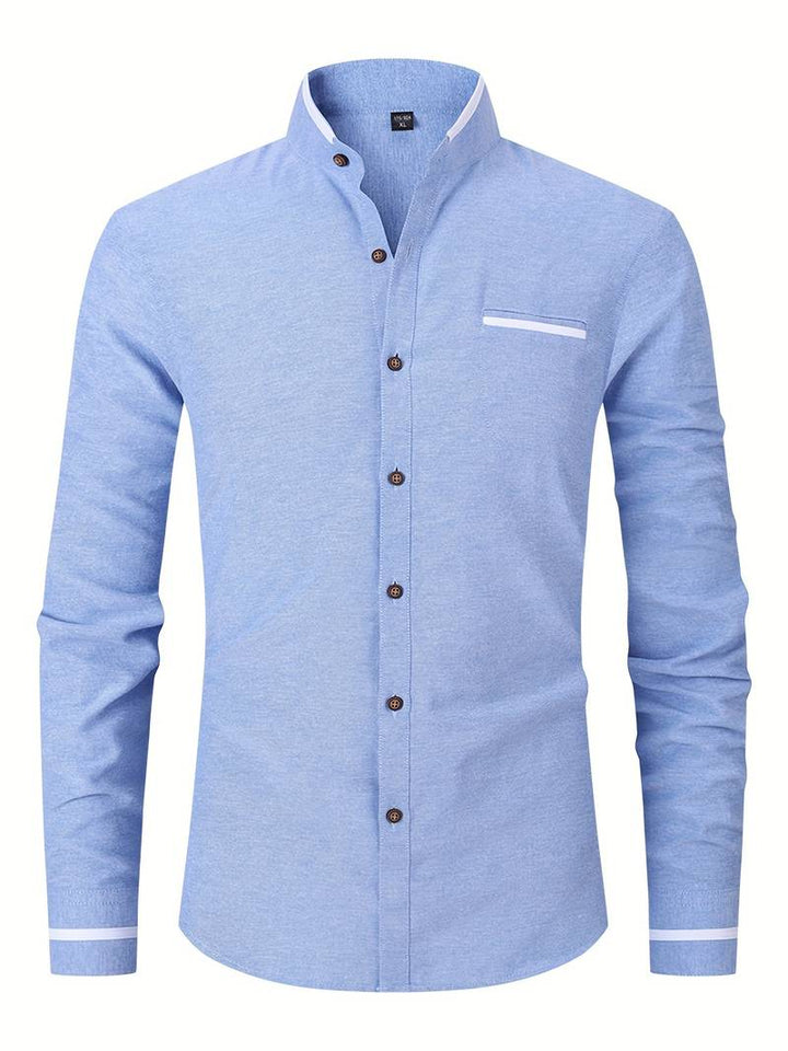 Stylish Long-Sleeve Collar Shirt for Men