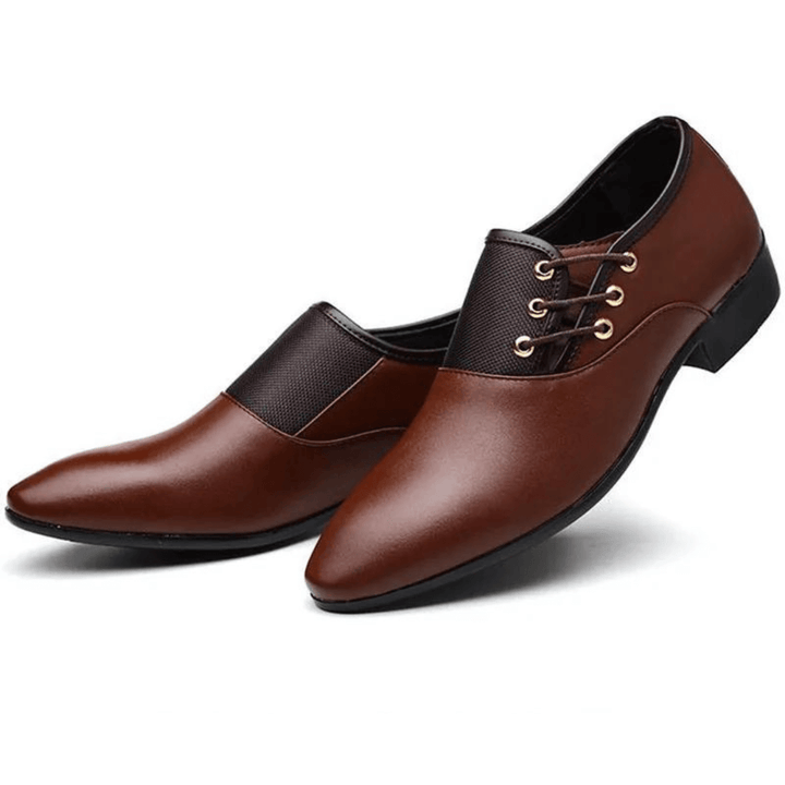 Breathable leather shoes for men