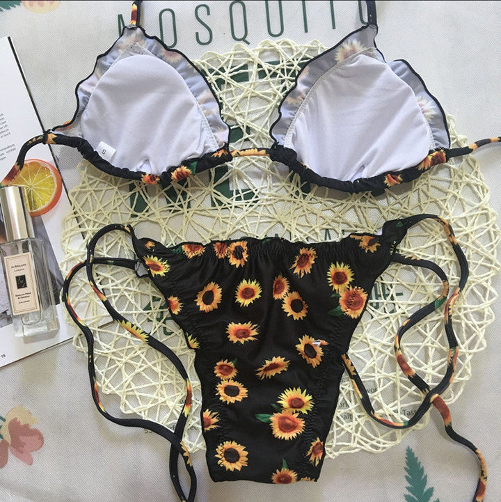 Stylish sunflower bikini