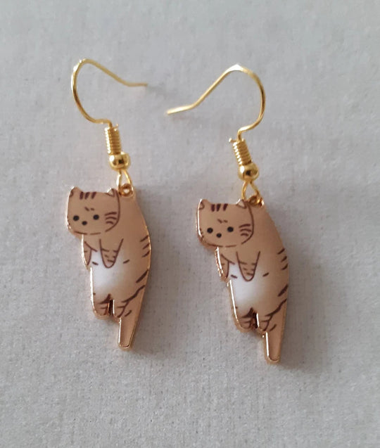 BOUCLES D'OREILLES PENDANTES CHAT