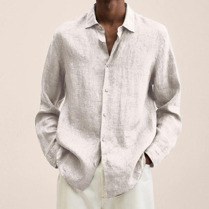 Stylish Men’s Long-Sleeved Linen Shirts for Effortless Comfort