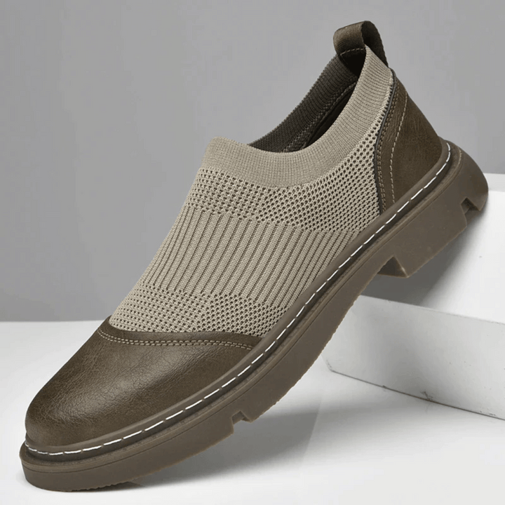 Comfortable slip-on loafers with mesh