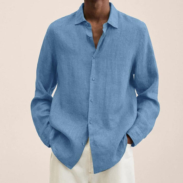 Stylish Men’s Long-Sleeved Linen Shirts for Effortless Comfort