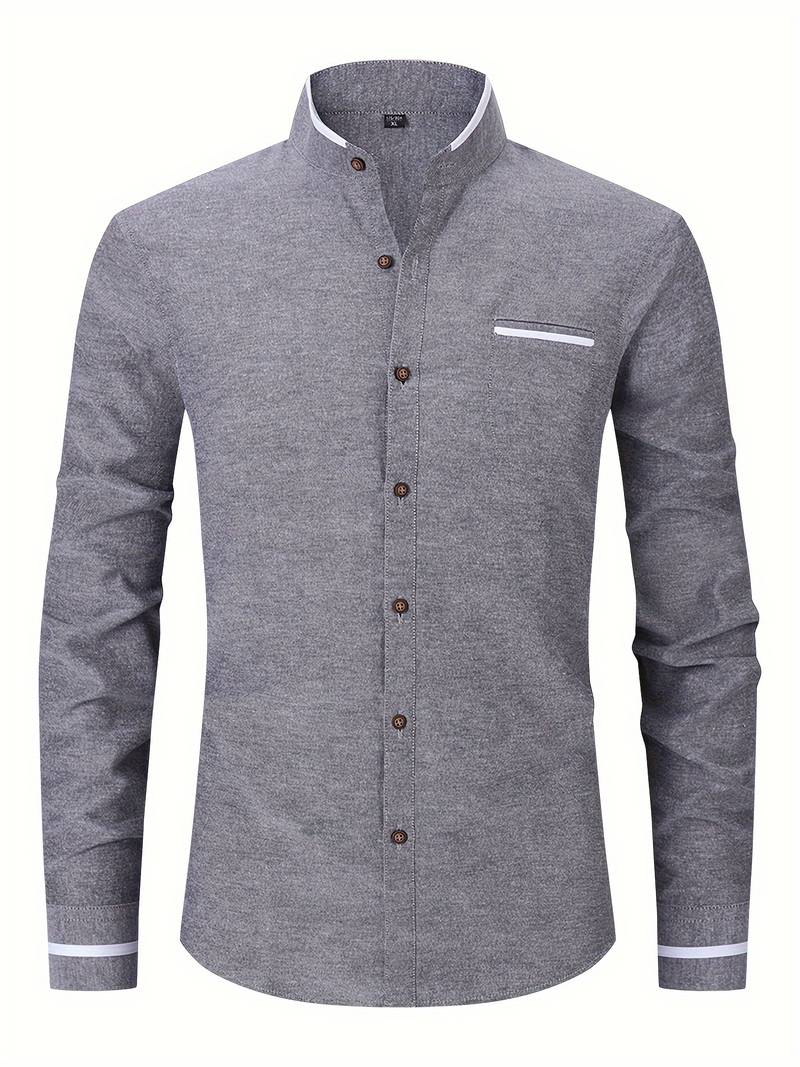 Stylish Long-Sleeve Collar Shirt for Men