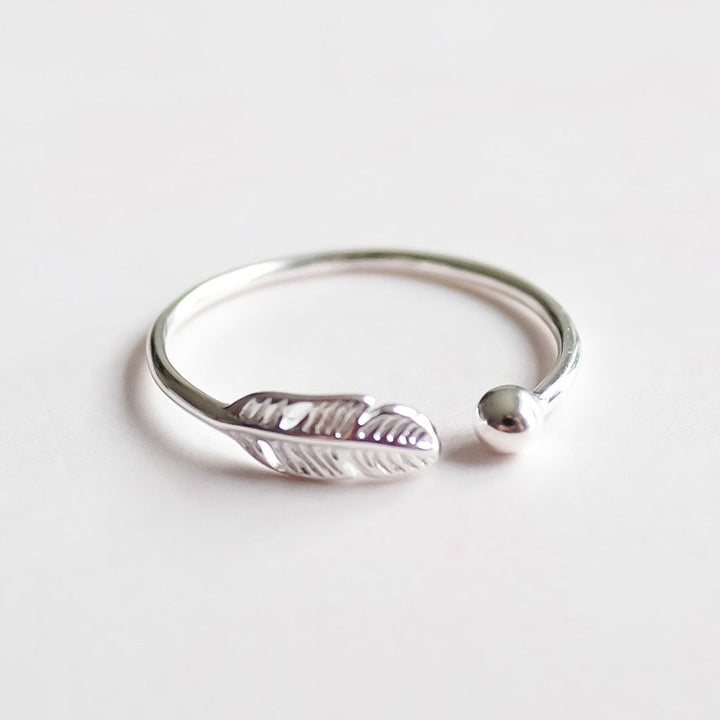 Feather Silver Ring