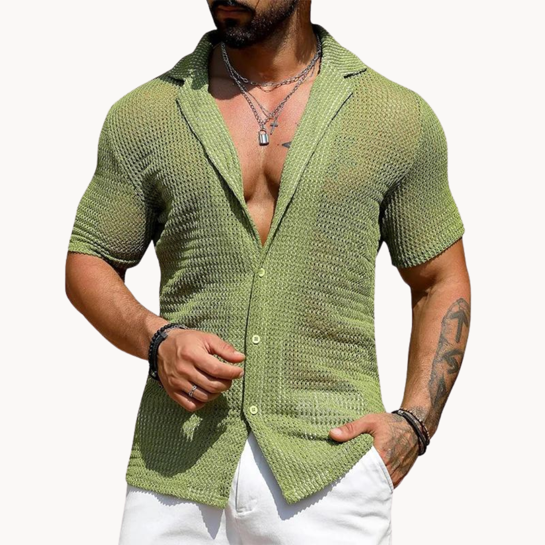 Chic Milano Knitted Hollow-Body Shirt