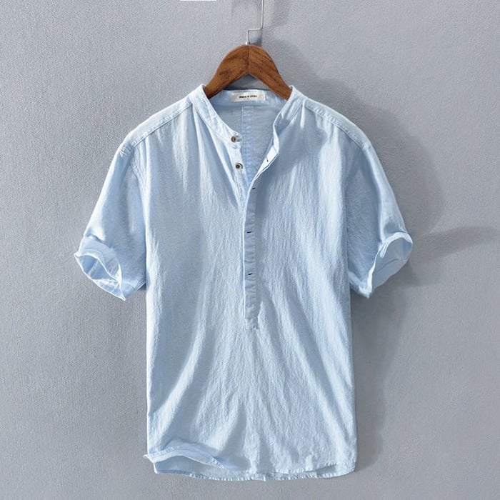 Stylish Short Sleeve Linen Shirt for Men - Perfect for Warm Weather!