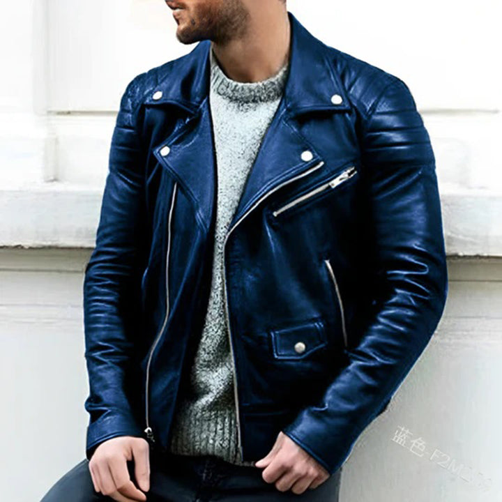 Leather biker jacket