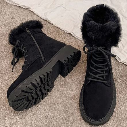 Non-slip warm snow boots with zip