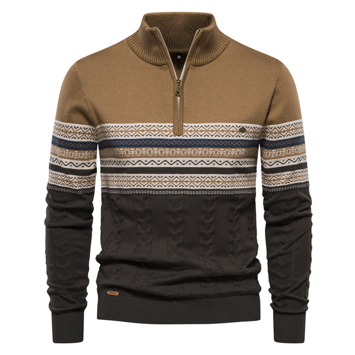 Stylish Stand-Up Collar Knit Sweater for Men