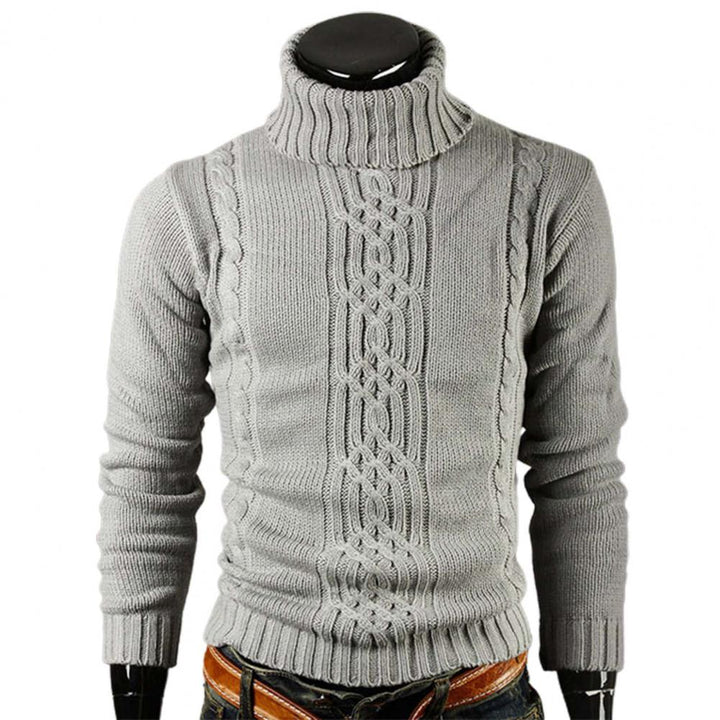 Cozy Cable-Knit Cotton Turtleneck Sweater