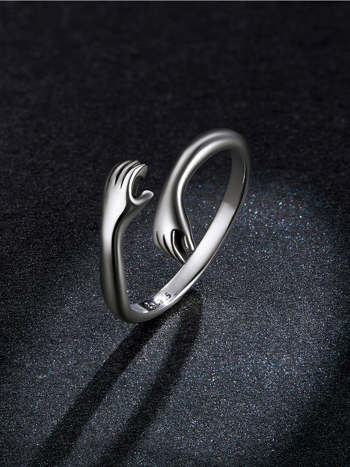 Gentle Embrace Ring | Ladies 925 Sterling Silver Adjustable Ring for Party Jewellery