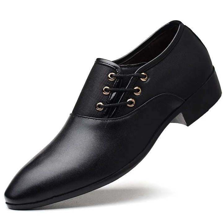 Breathable leather shoes for men