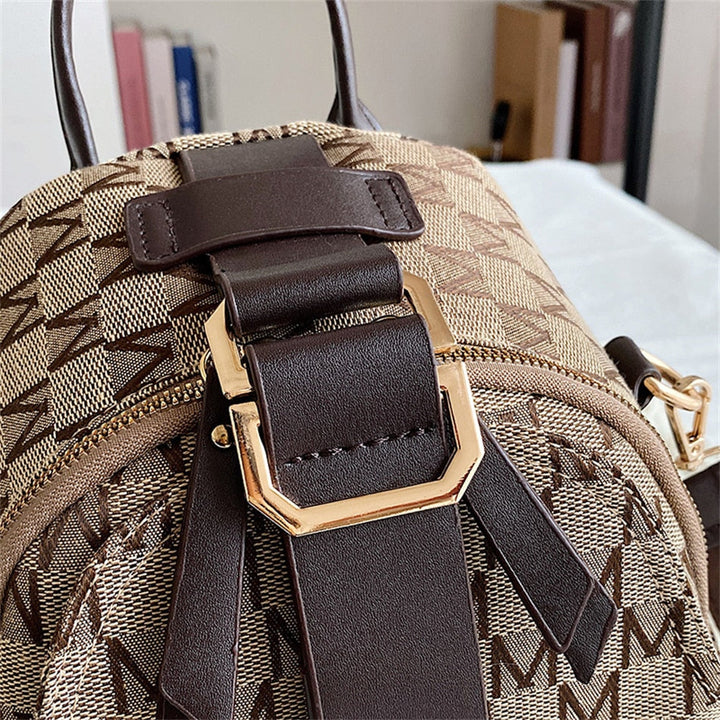 Stylish backpack with geometric pattern