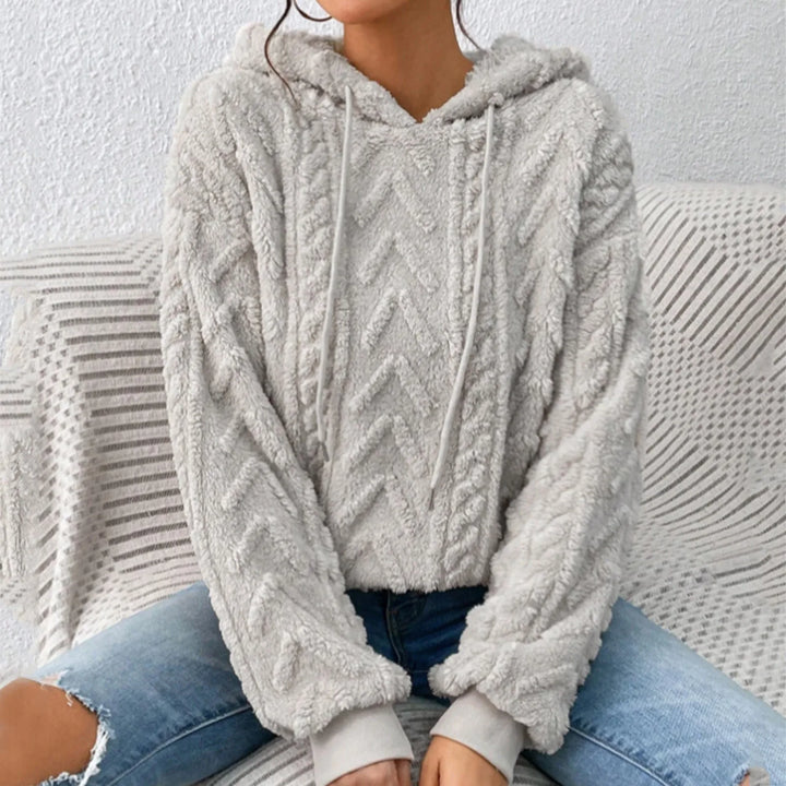 Lena Drop Shoulder Teddy Fleece Sweater