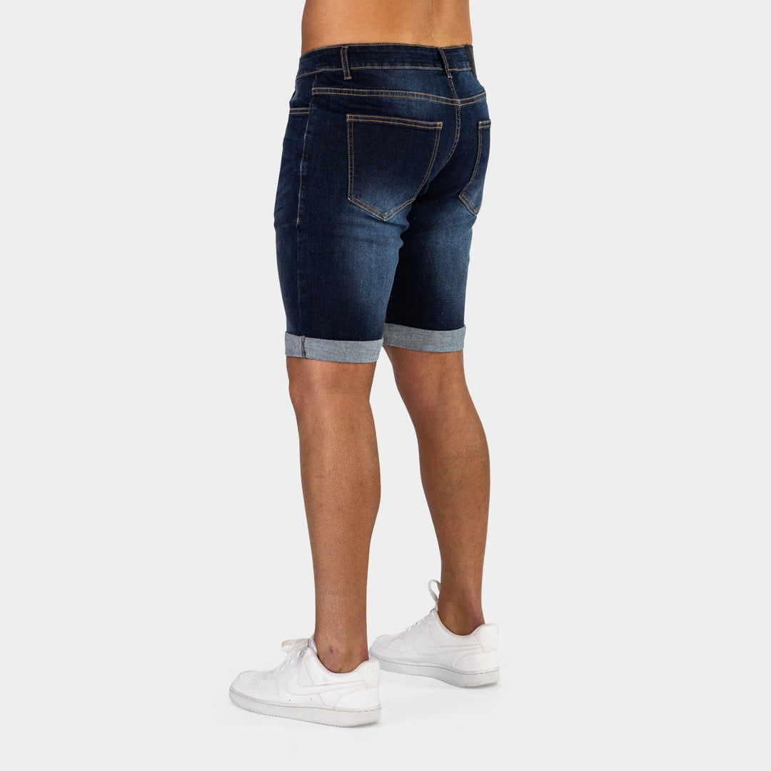 Ultra Stretch Denim Shorts - Midnight Blue Fade