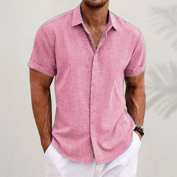 Breezy Cotton-Linen Blend Short-Sleeved Shirt