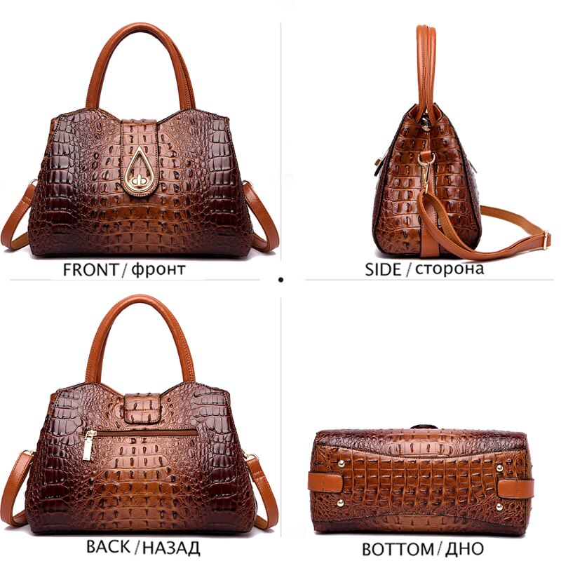 Ladies luxury handbag with brand flair