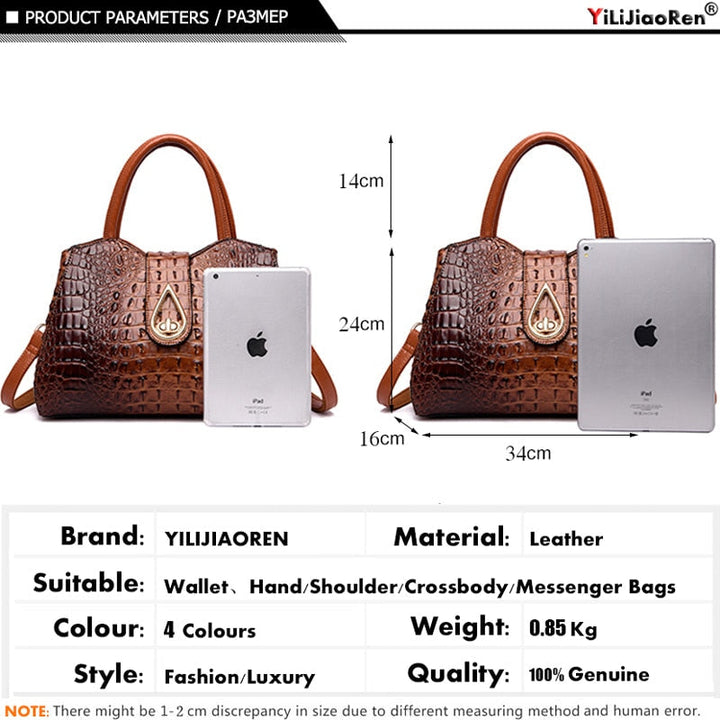 Ladies luxury handbag with brand flair