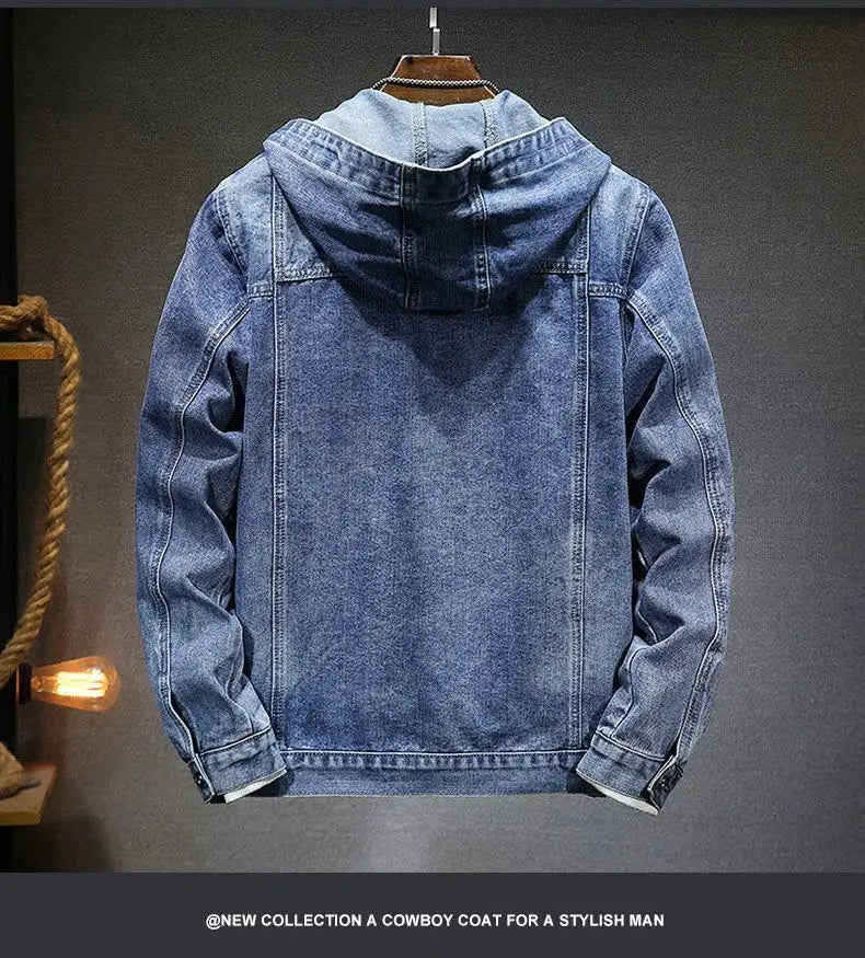 Denim hooded jacket