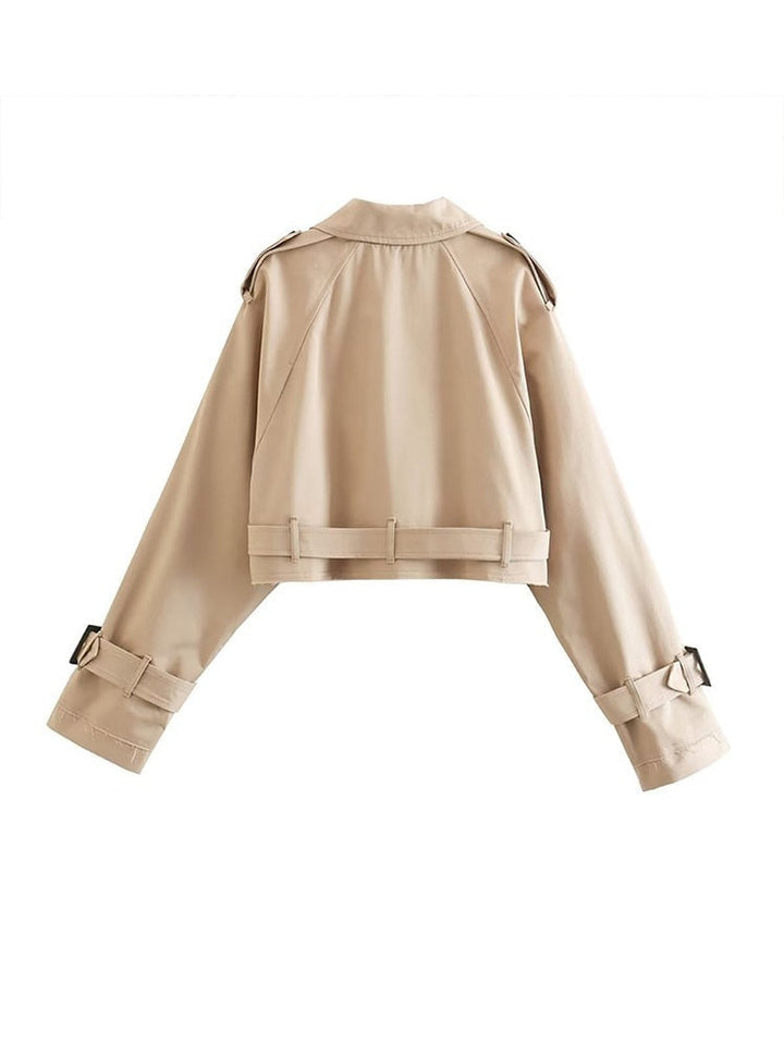 Ladies long sleeve cropped jacket with chic design