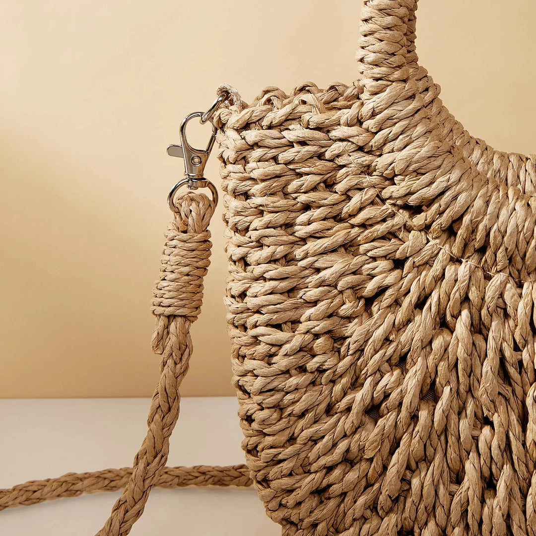 Dhey™ Woven Half-Moon Beach Bag