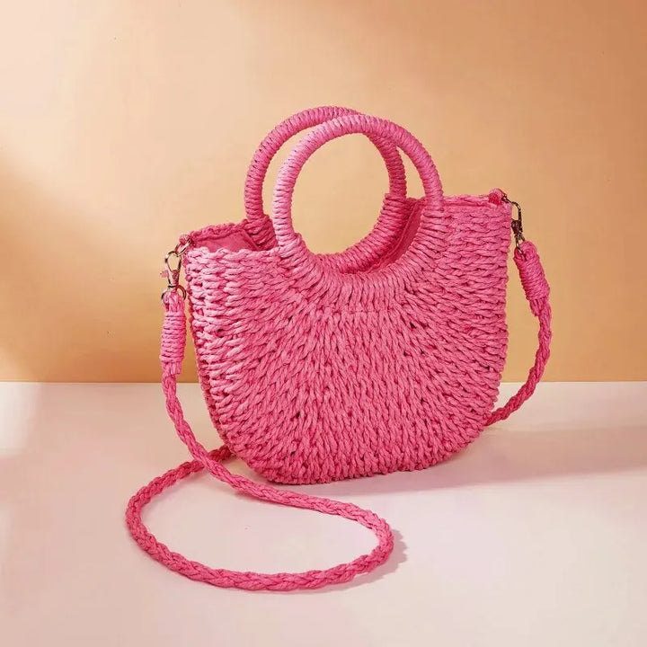 Dhey™ Woven Half-Moon Beach Bag