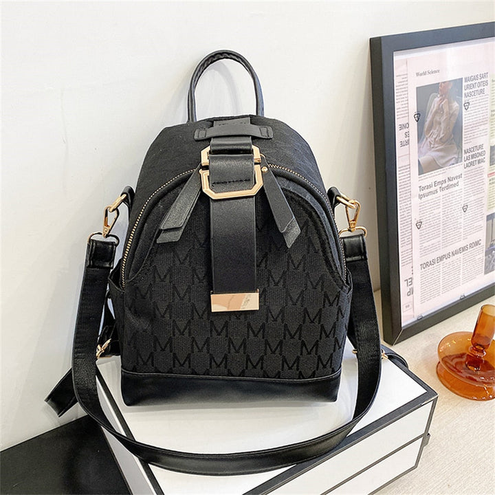 Stylish backpack with geometric pattern