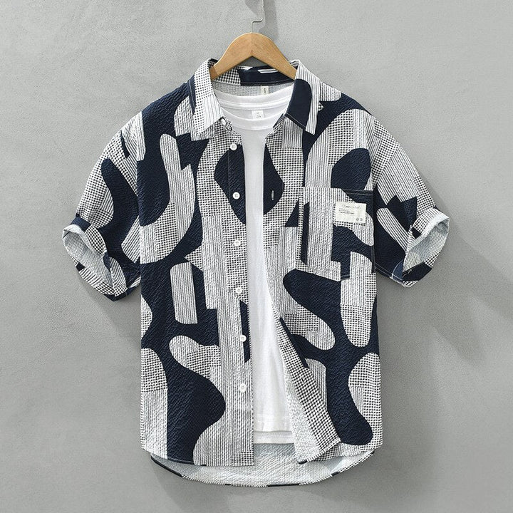 Stylish Geometric Pattern Summer Shirt