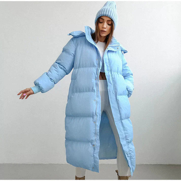 Thick and warm long puffer jacket