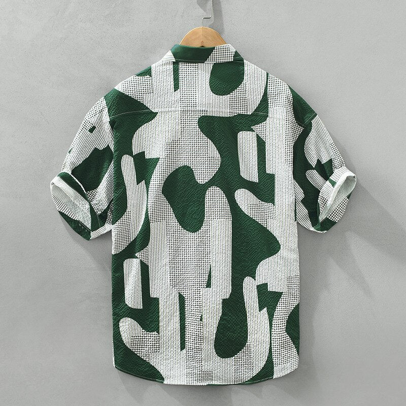 Stylish Geometric Pattern Summer Shirt