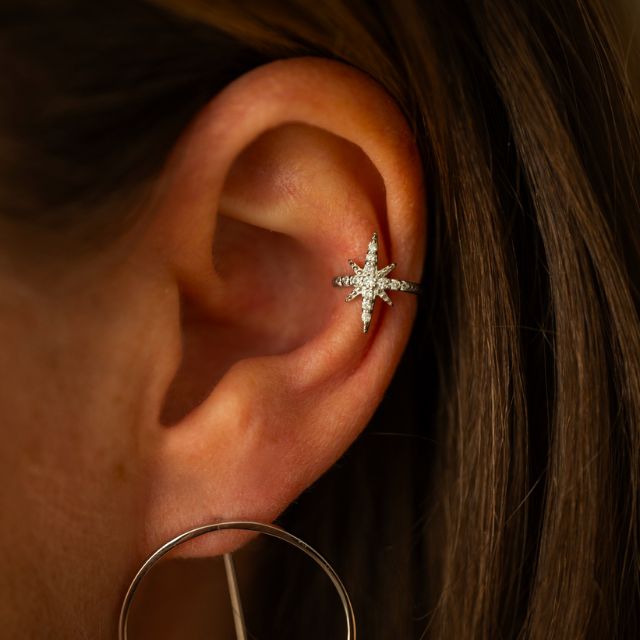 Starburst stud earrings with rhinestone