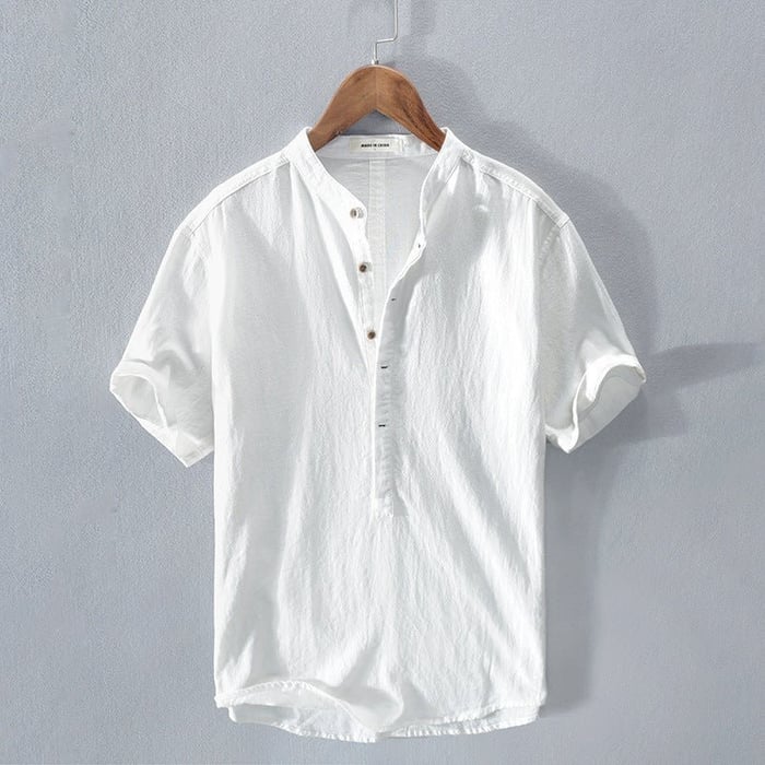 Stylish Short Sleeve Linen Shirt for Men - Perfect for Warm Weather!