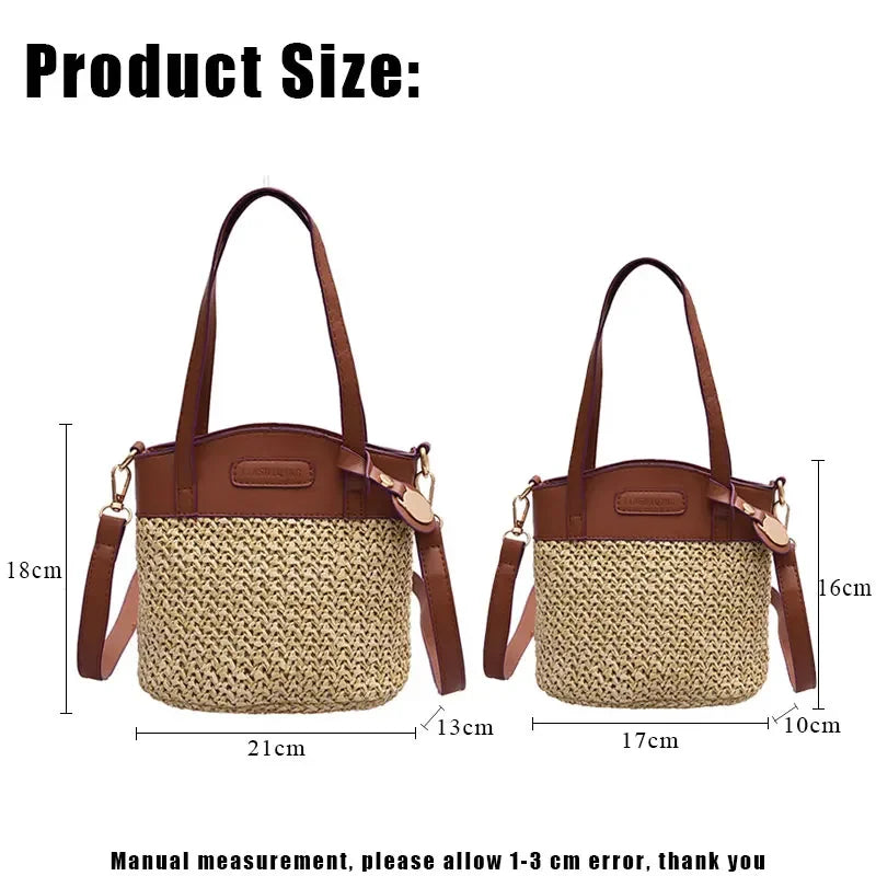 Women's shoulder bag with knitted pattern, PU patchwork and designer strap