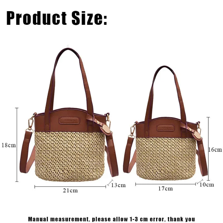 Women's shoulder bag with knitted pattern, PU patchwork and designer strap