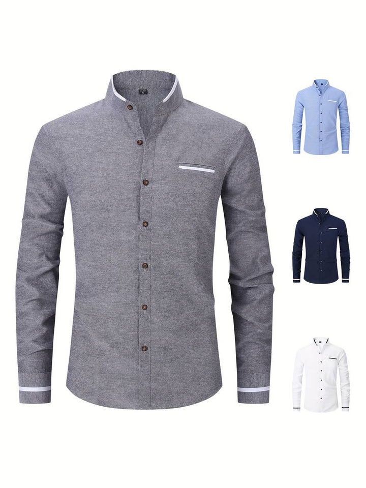 Stylish Long-Sleeve Collar Shirt for Men