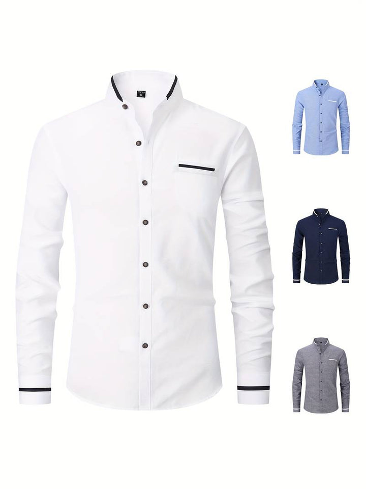 Stylish Long-Sleeve Collar Shirt for Men