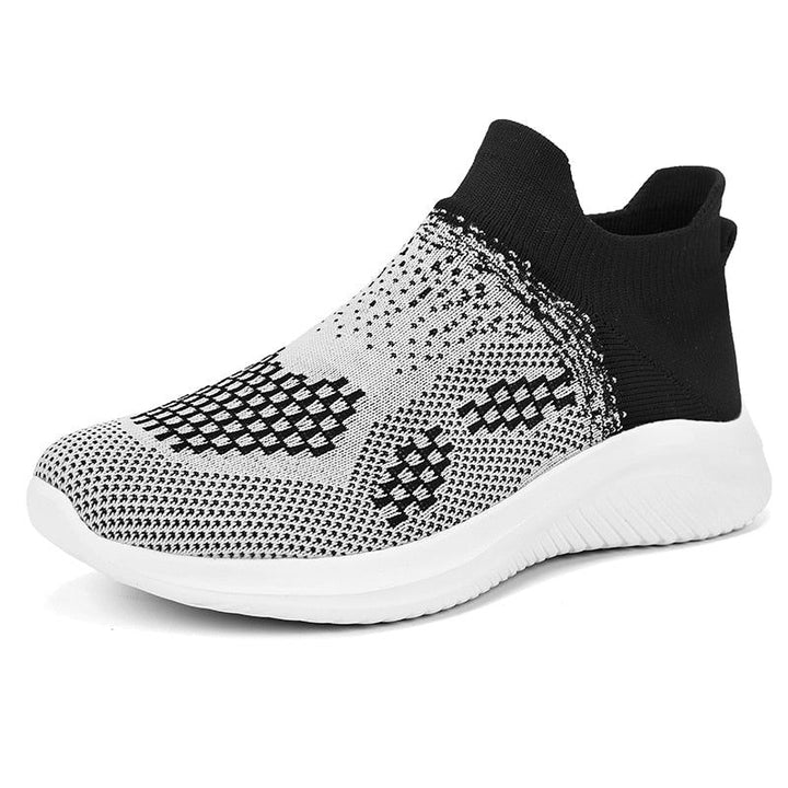 Breathable knitted sneakers with a modern design