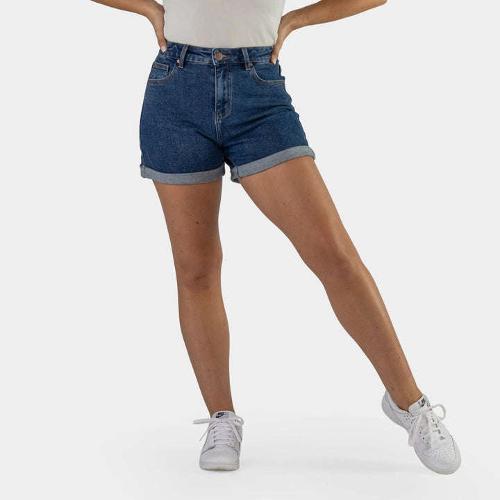 Stylish Dark Blue Impact Classic Denim Shorts