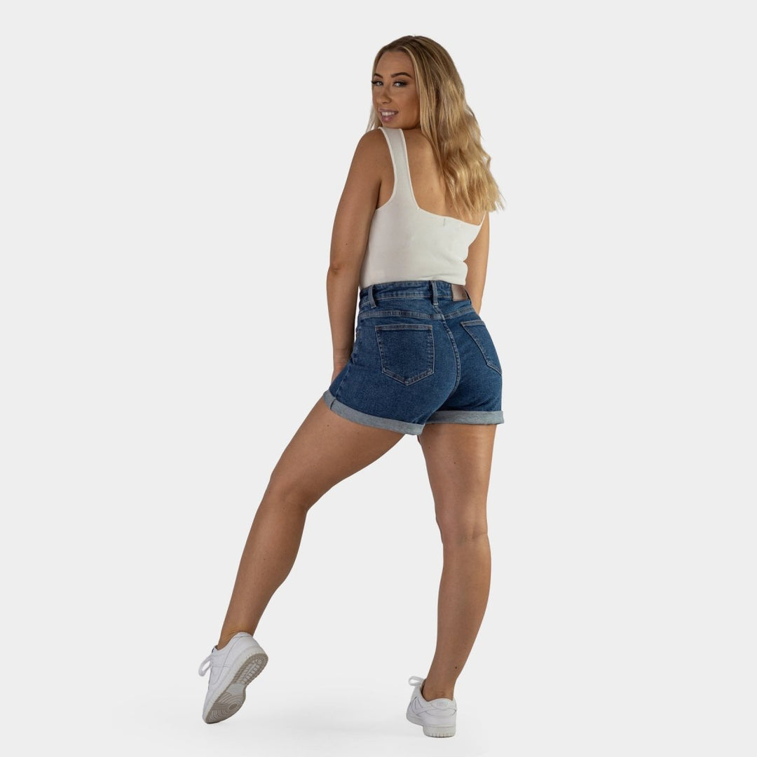 Stylish Dark Blue Impact Classic Denim Shorts