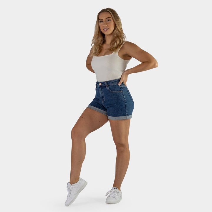 Stylish Dark Blue Impact Classic Denim Shorts